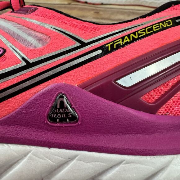 Brooks Womens Transcend Ultimate Ride Shoe Pink Running Sneakers 9.5 - Picture 10 of 11